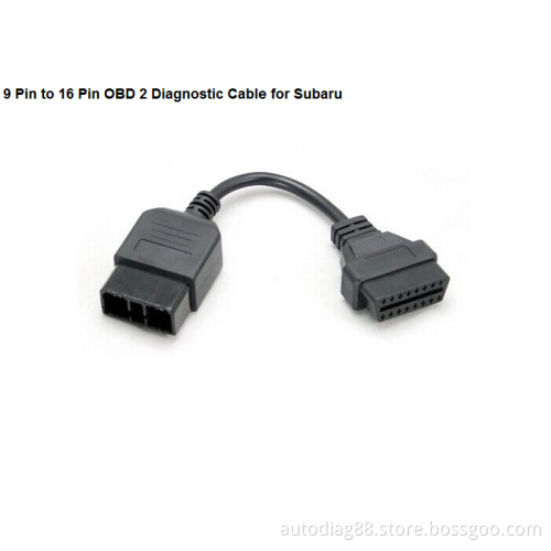 Manufacturer Custom Subaru 9 Pin to 16 Pin OBD2 Cable